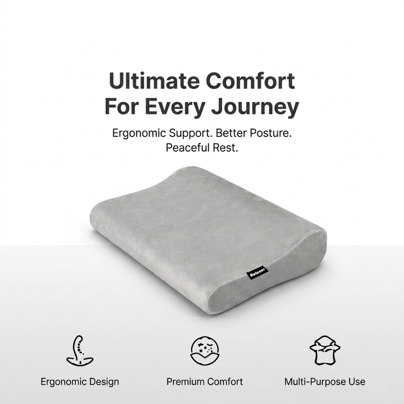 Ergonomic Contour Design: Features a dual-height profile (7cm and 10cm) to provide personalized neck support and pressure relief.