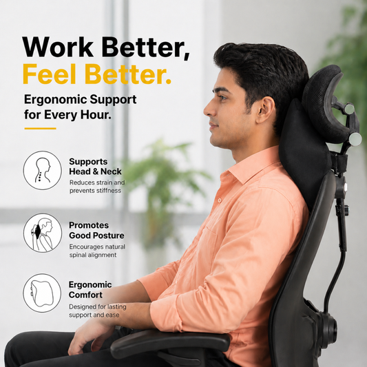 Relaxer Orthopedic Neck Rest Pillow for Office Chairs