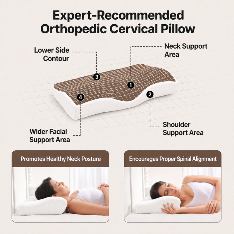 provides the ERGO Cervical Pillow, which is designed by orthopedic experts for correct sleeping posture.