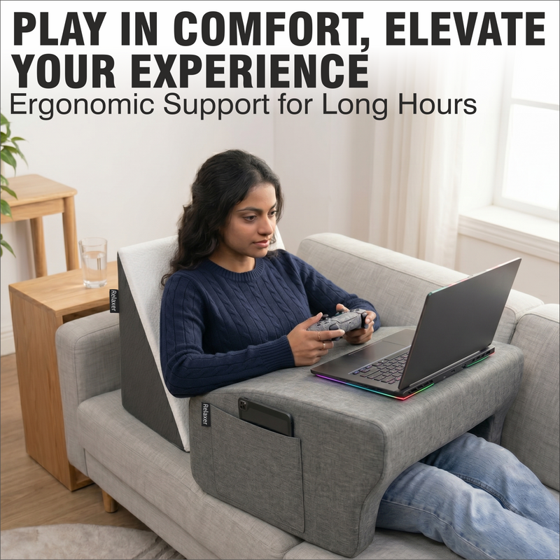 Stable & Portable: The wide, stable base and lightweight foam construction allow for easy movement between the bed, couch, or floor.