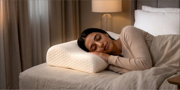 Cervical spondylosis right pillow reduce neck pain — Relaxer