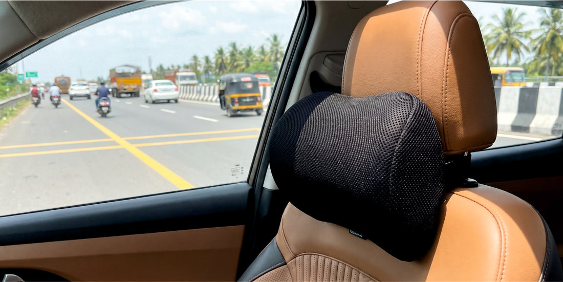 Car neck rest on Indian highway — Relaxer car headrest