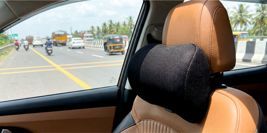 Car neck rest on Indian highway — Relaxer car headrest