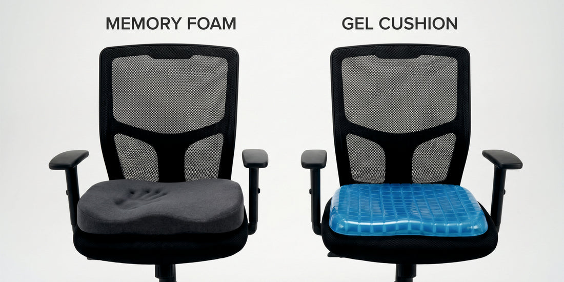 Memory foam vs gel cushion comparison — Relaxer seat cushions
