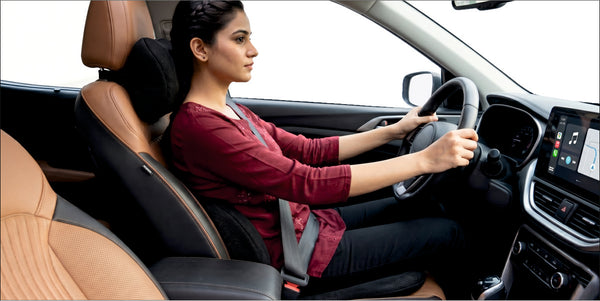 Complete car pain relief combo neck seat lumbar Indian drivers — Relaxer