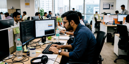 Indian IT professional sitting 8 hours destroying back — Relaxer