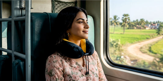 Travel neck pillow for Indian trains — Relaxer compact pillow