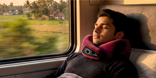Long journey stiff neck fix — Relaxer travel neck pillow train