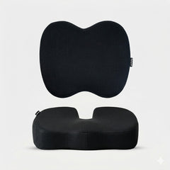 Relaxer Pro Seating Combo | Back & Seat Support Cushion Set | All-Day Sitting Comfort