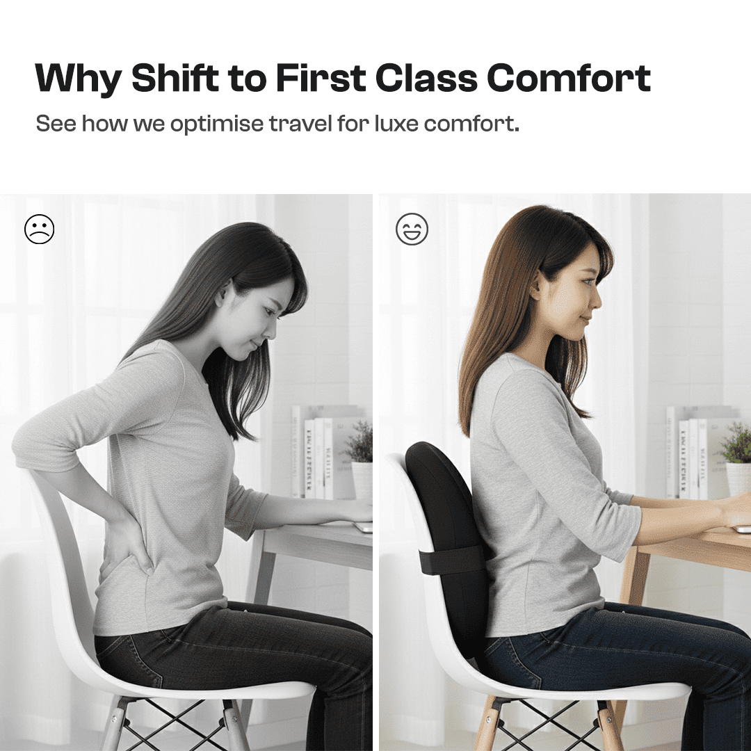 Relaxer Chair Back Rest | Ergonomic Lumbar Support Cushion | Comfortable Sitting Support