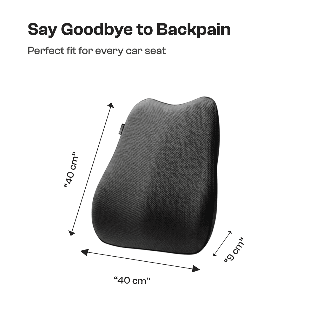 Relaxer Car Back Seat Rest | Lumbar Support Cushion | Ergonomic Driving Comfort