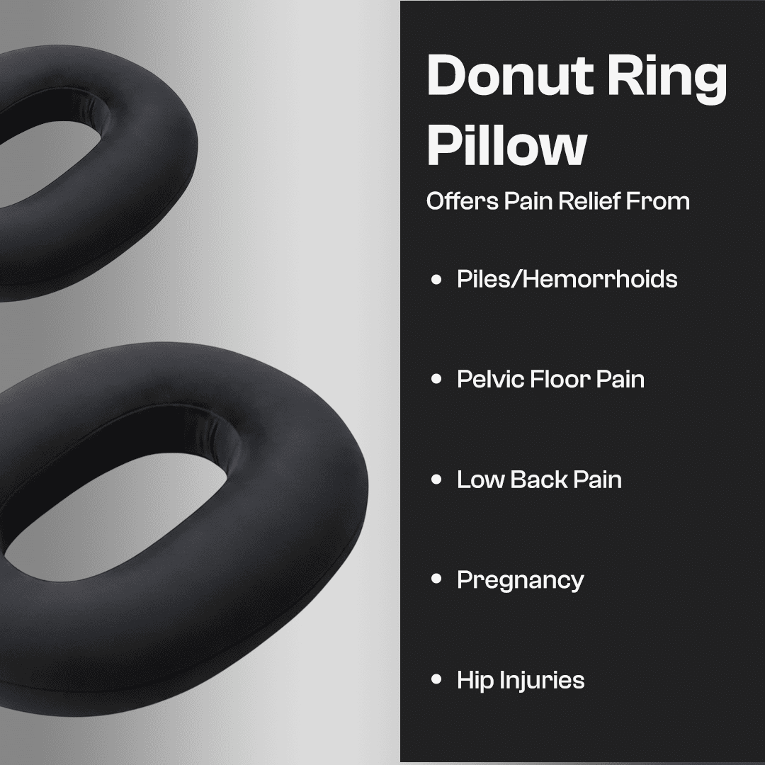 Donut Pillow | Donut Pillow for Tailbone Pain Relief | Piles Pillow for Sitting | Orthopedic Seat Cushion for Hemorrhoids & Back Support