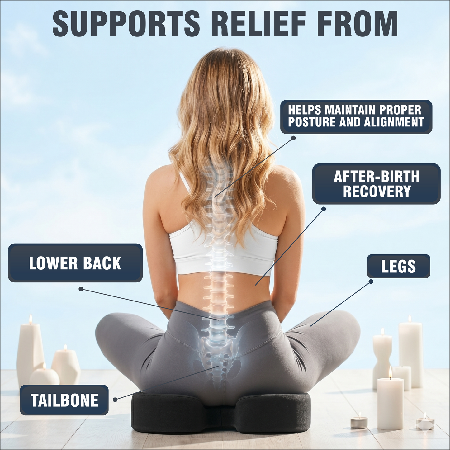 Relaxer Orthopedic Coccy x Cushion
