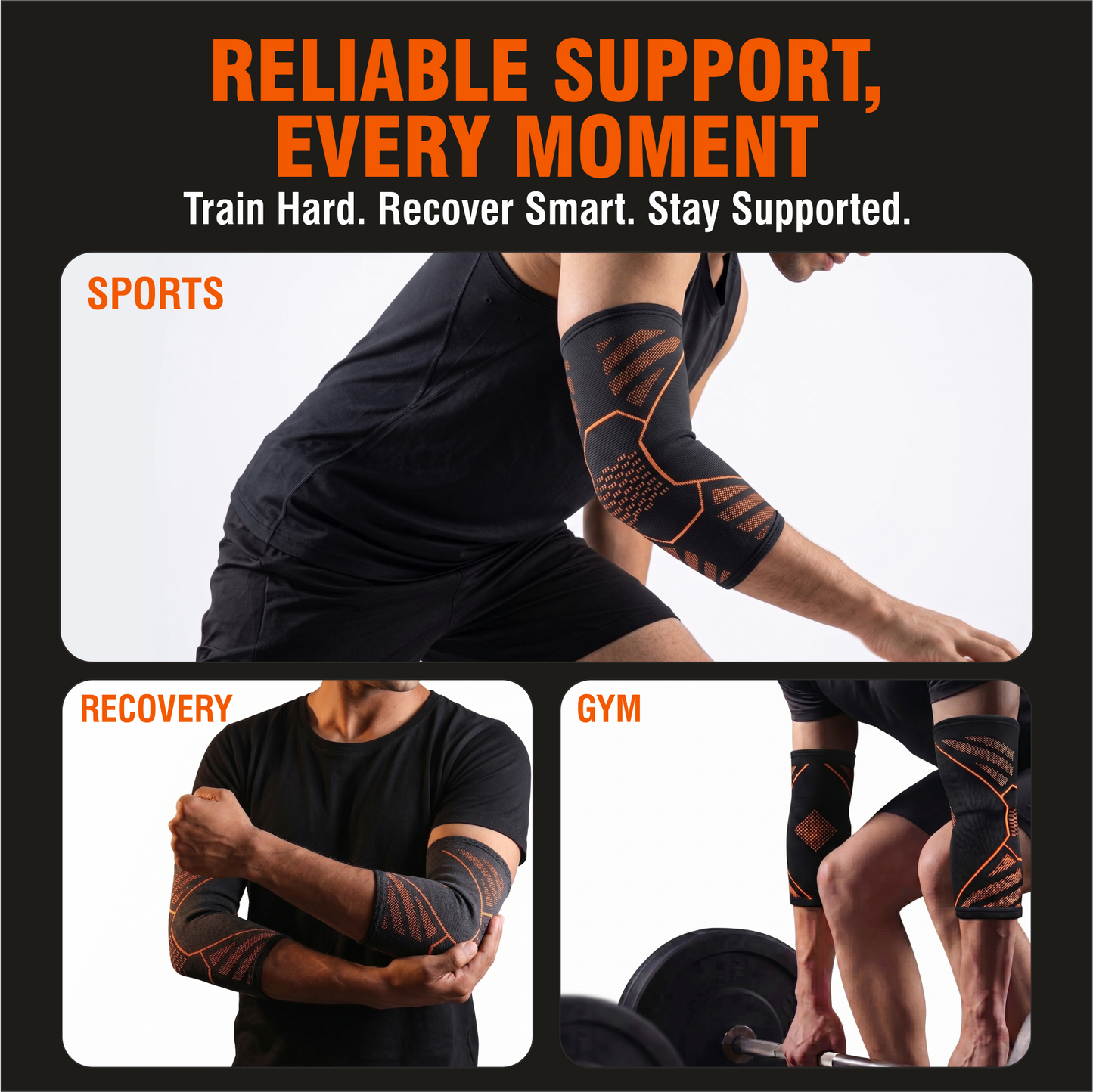 Relaxer orthopedic Elbow Brace Compression Sleeve Set