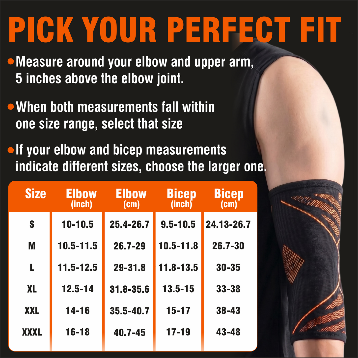 Relaxer orthopedic Elbow Brace Compression Sleeve Set