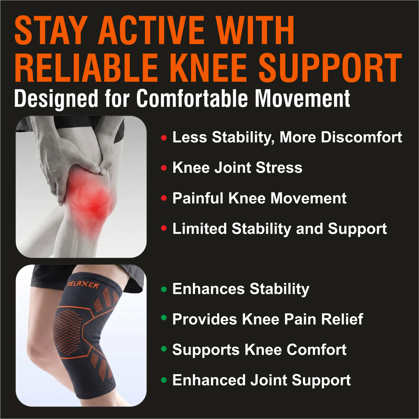 Relaxer Orthopedic Compression Knee Cap