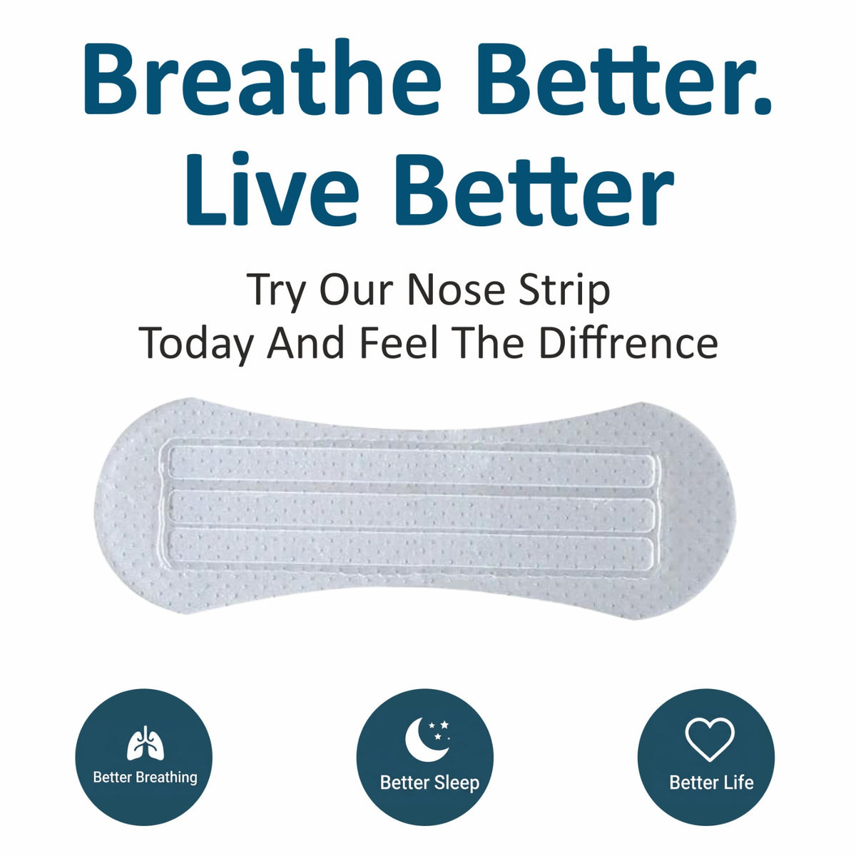 Adult Nasal Strip for Better Breathing, Snoring Reduction & Nasal Airflow Support Relaxer