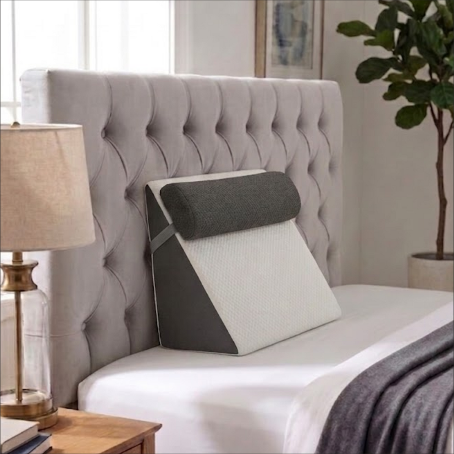 Relaxer Orthopedic Bed Wedge Pillow with Adjustable Bolster