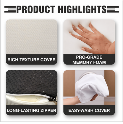 Relaxer Orthopedic Bed Wedge Pillow with Adjustable Bolster