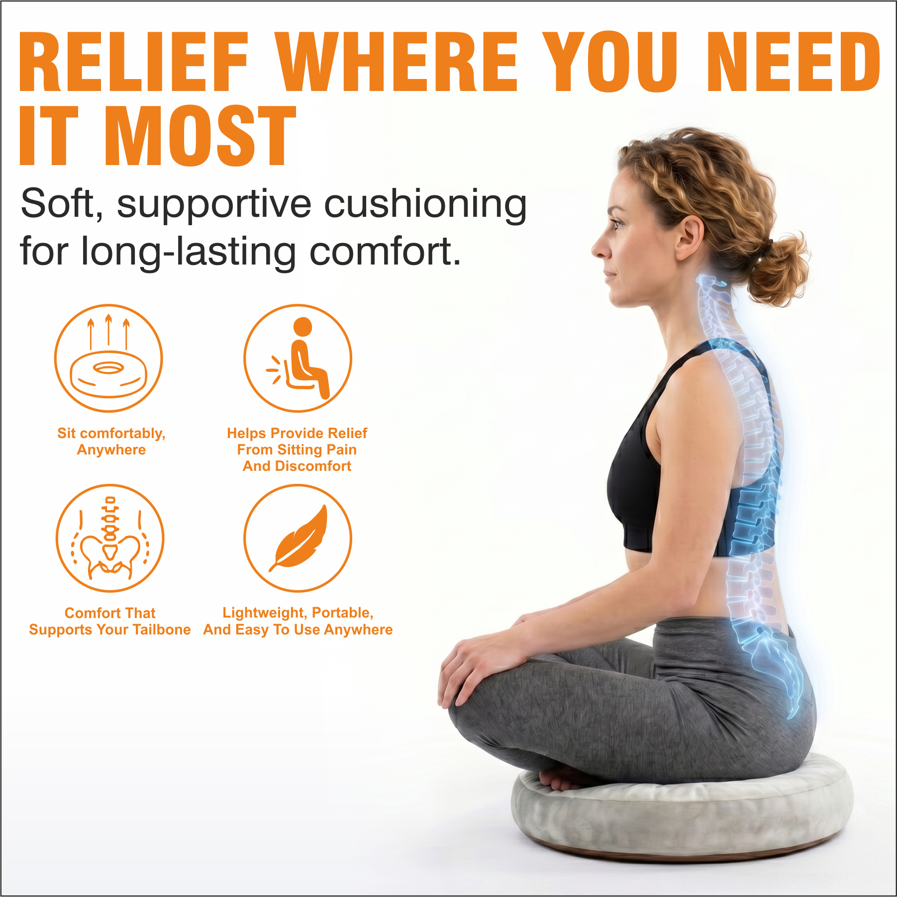 Relaxer Orthopedic Donut Pillow - Relaxer