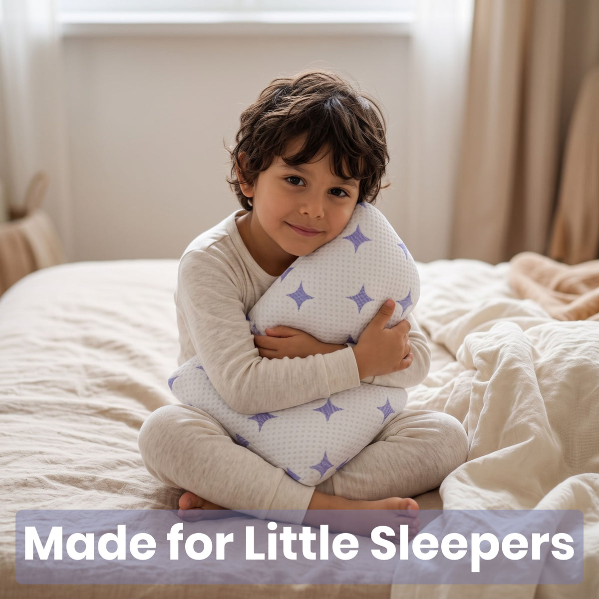 Kids Latex Pillow for Sleeping | Cool-Tec Fabric, Breathable & Soft Cushioning, Head and Neck Support, Relaxer