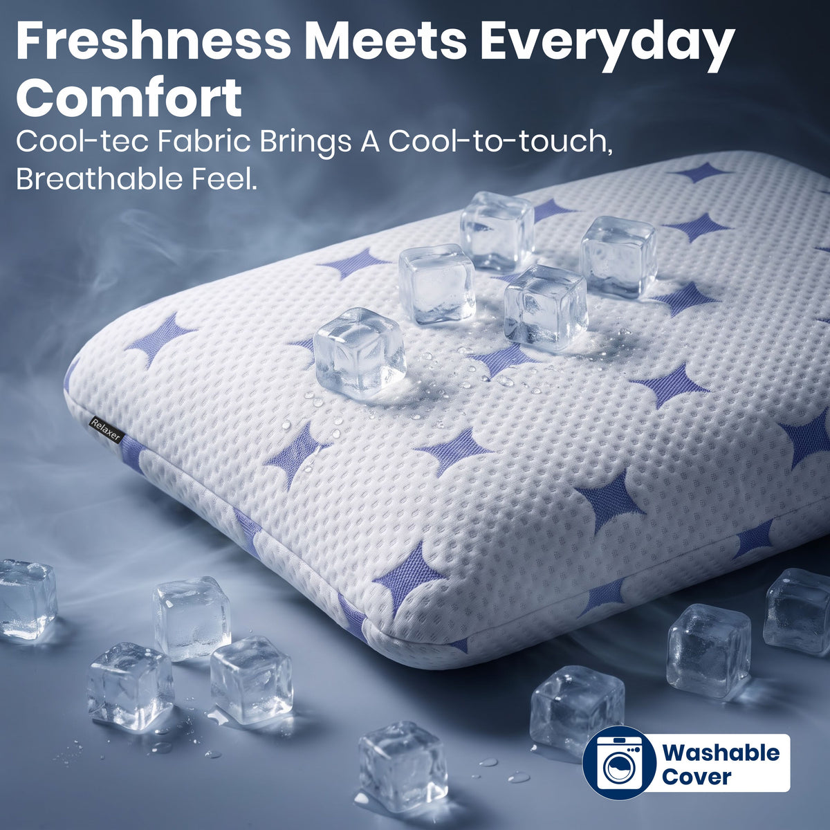 Kids Latex Pillow for Sleeping | Cool-Tec Fabric, Breathable & Soft Cushioning, Head and Neck Support, Relaxer