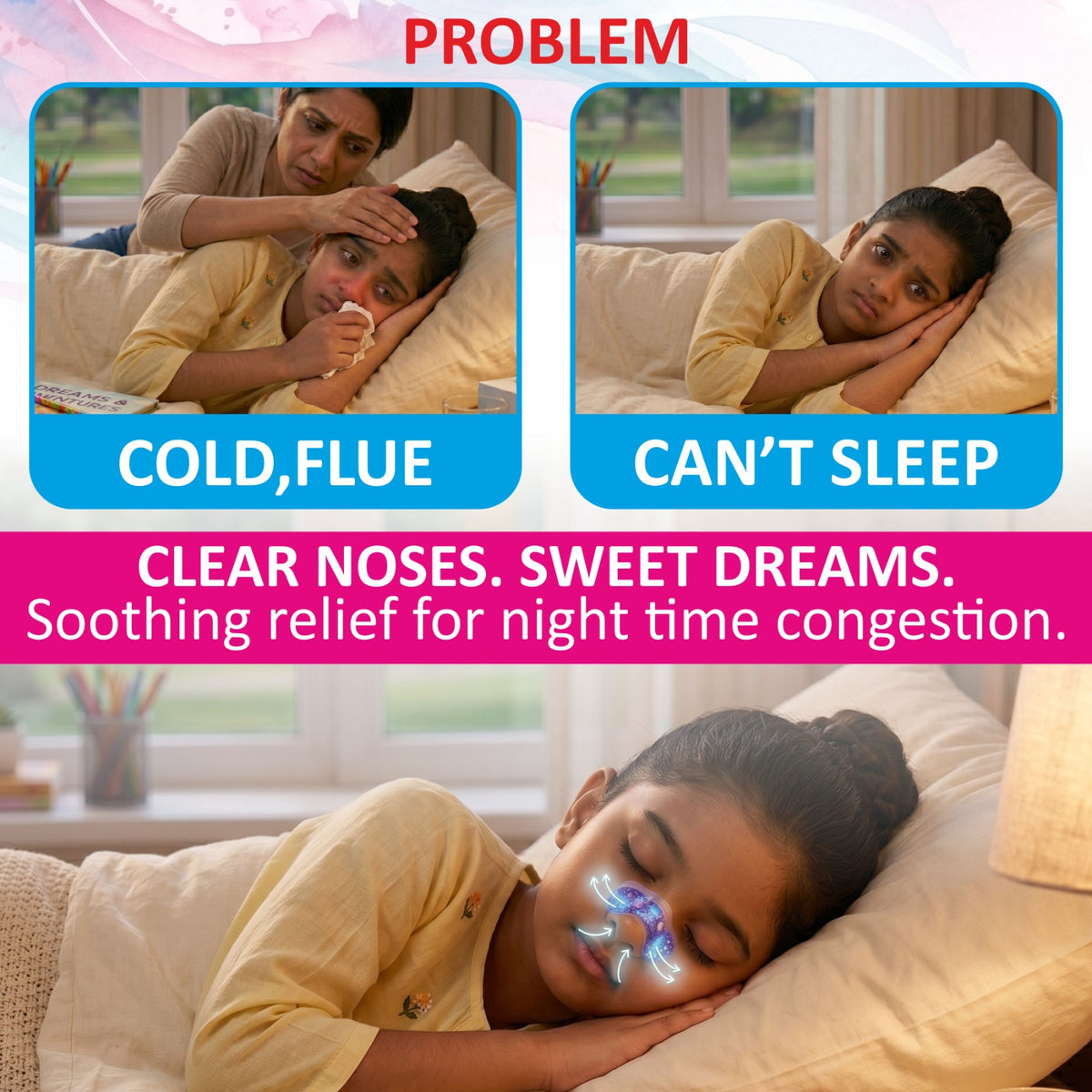 Kids Nasal Strip for Better Breathing, Nasal Airflow Support & Sleep Comfort Relaxer