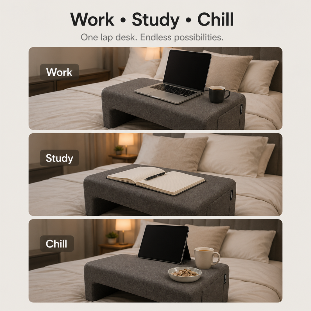 Orthopedic Lap Desk Pillow for Laptop & Reading Comfort