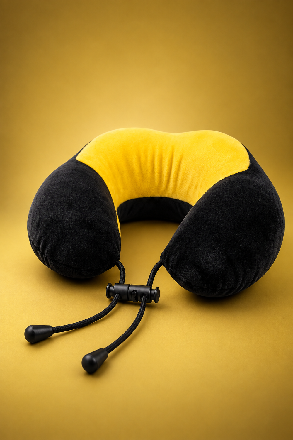 Memory Foam Travel Neck Pillow with Adjustable Drawstring