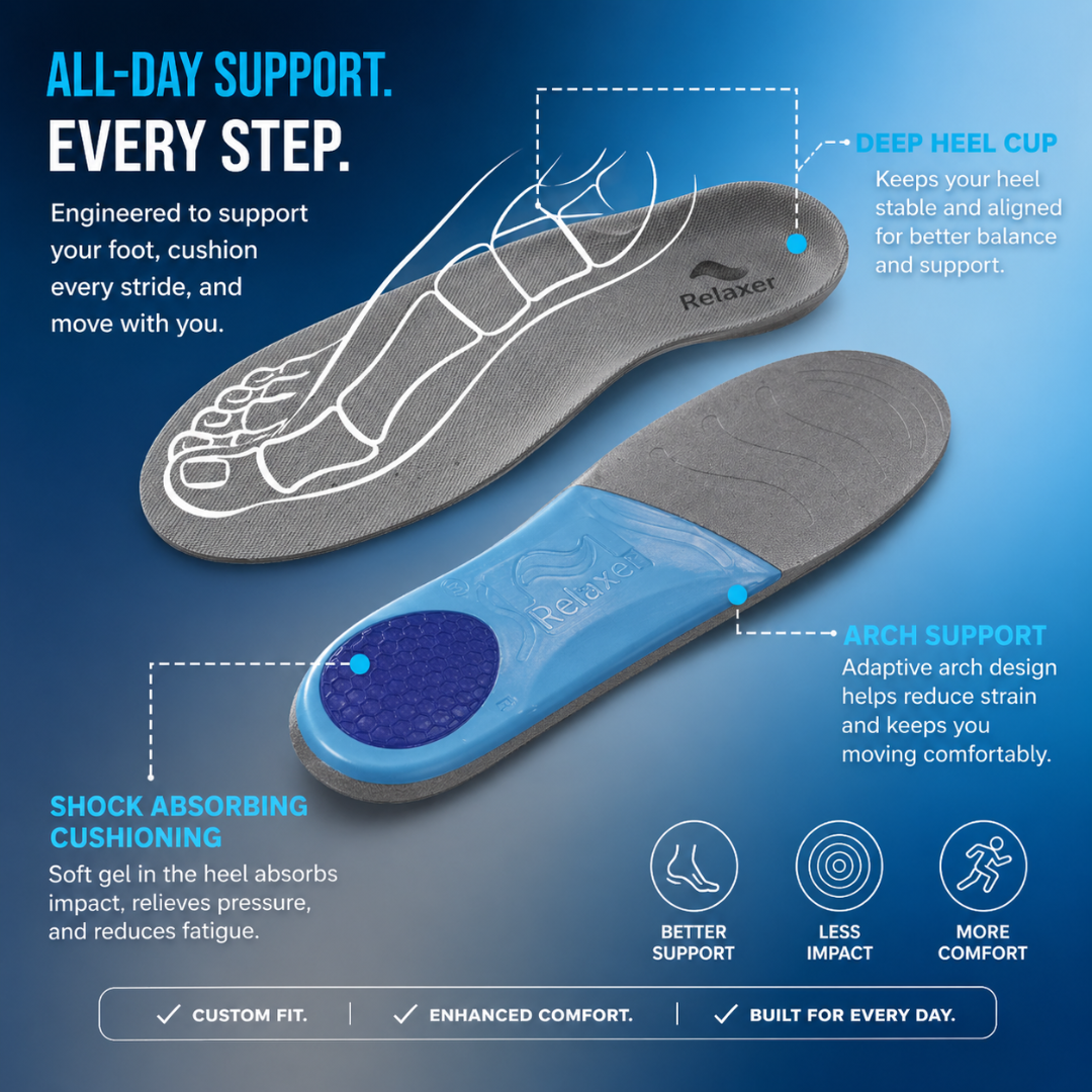 Orthopedic Arch Pro Insoles for Plantar Fasciitis Relief Relaxer