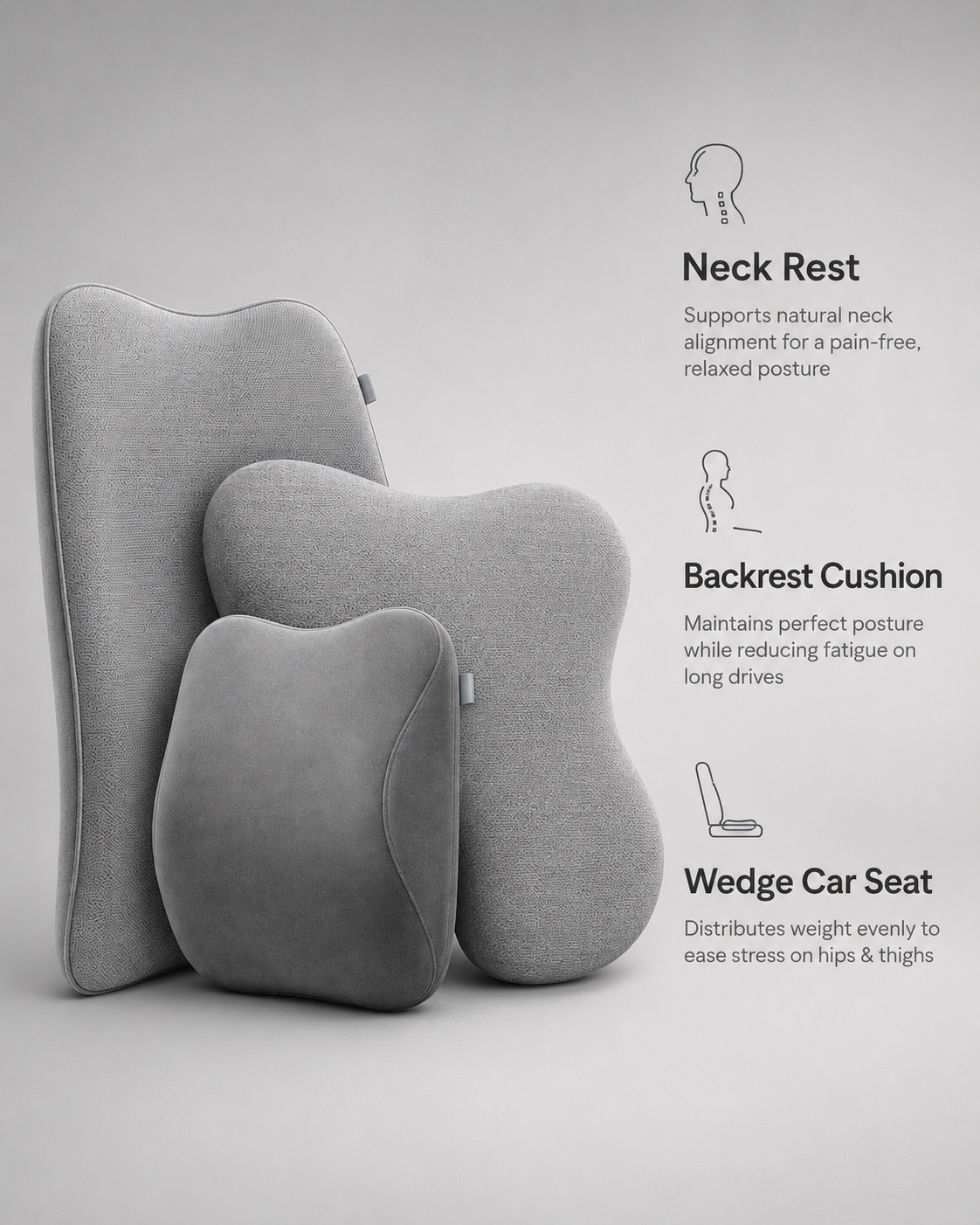Orthopedic Car Comfort Combo for Neck & Back Support Relaxer