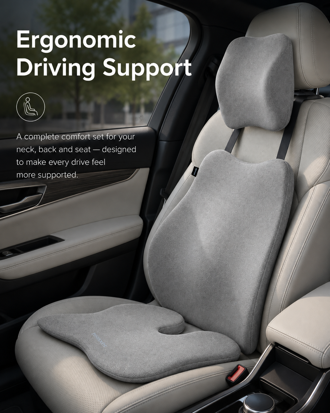 Orthopedic Car Comfort Combo for Neck & Back Support Relaxer