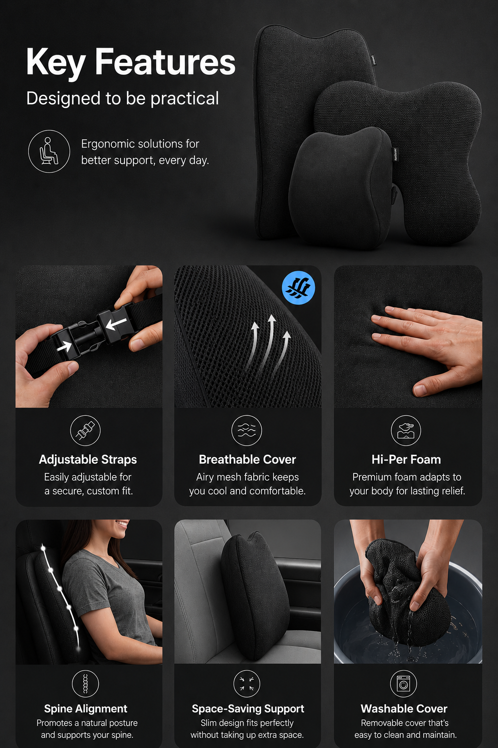 Orthopedic Car Comfort Combo for Neck & Back Support Relaxer