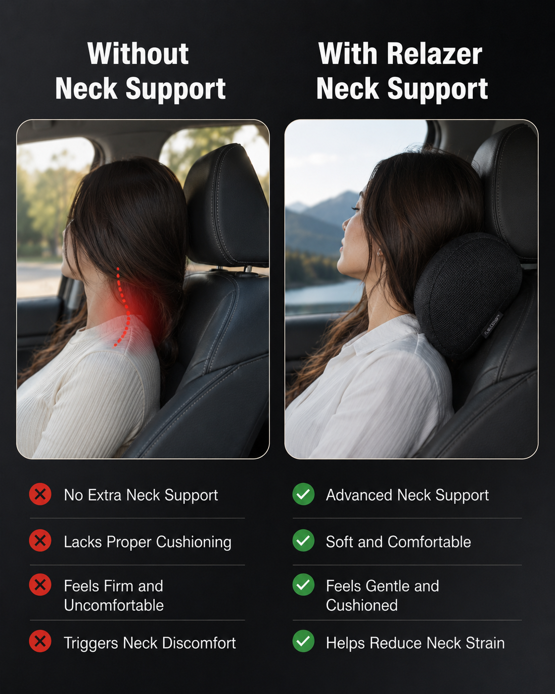 Orthopedic Car Comfort Set for Neck & Back Support Relaxer
