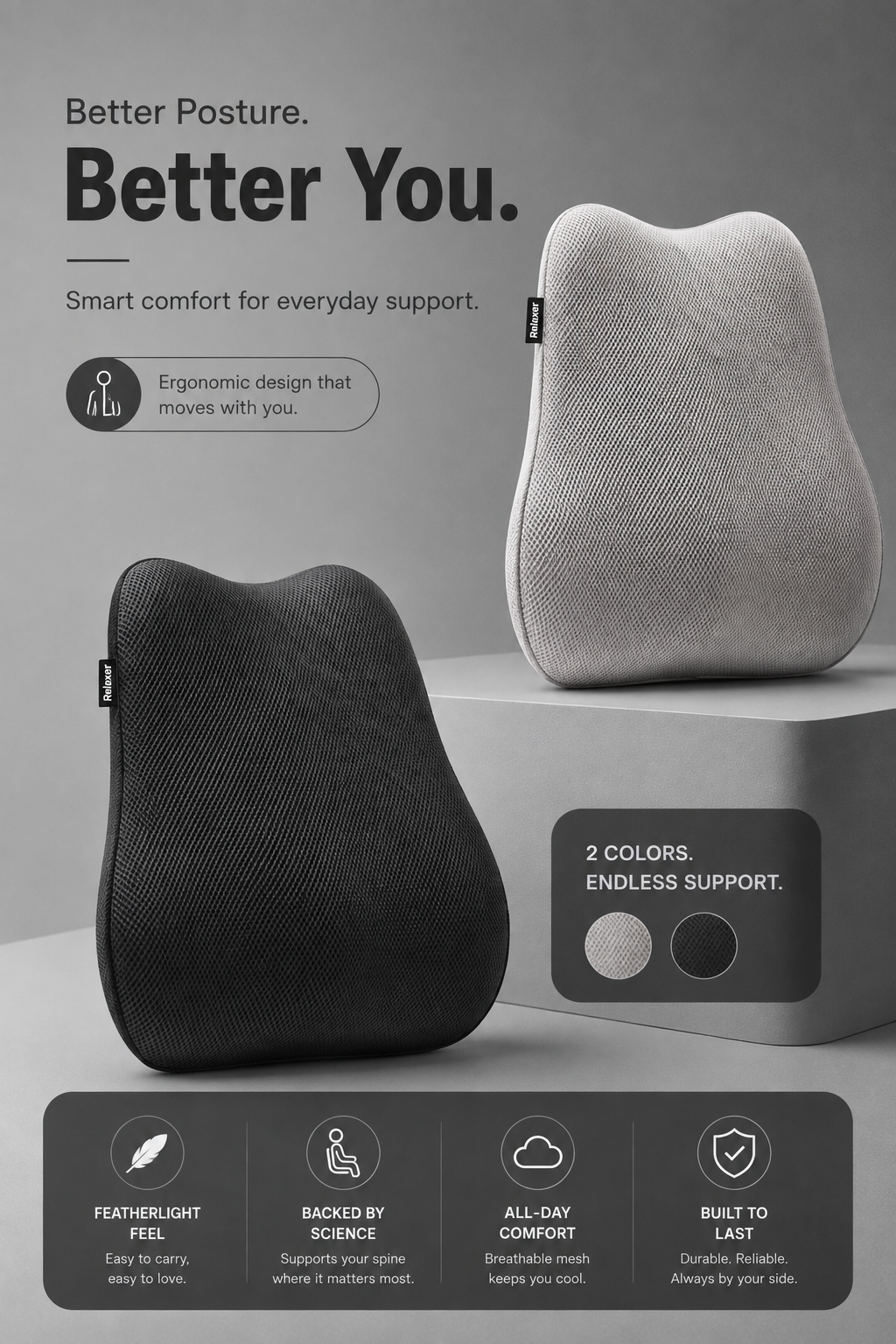 Orthopedic Car Lumbar Support for Back Pain Relief Relaxer