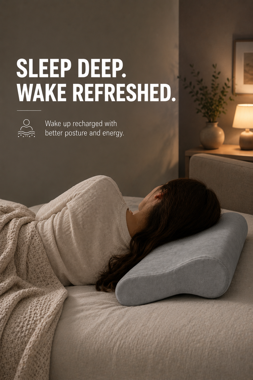 Orthopedic Contour Pillow for Neck & Shoulder Support Relaxer