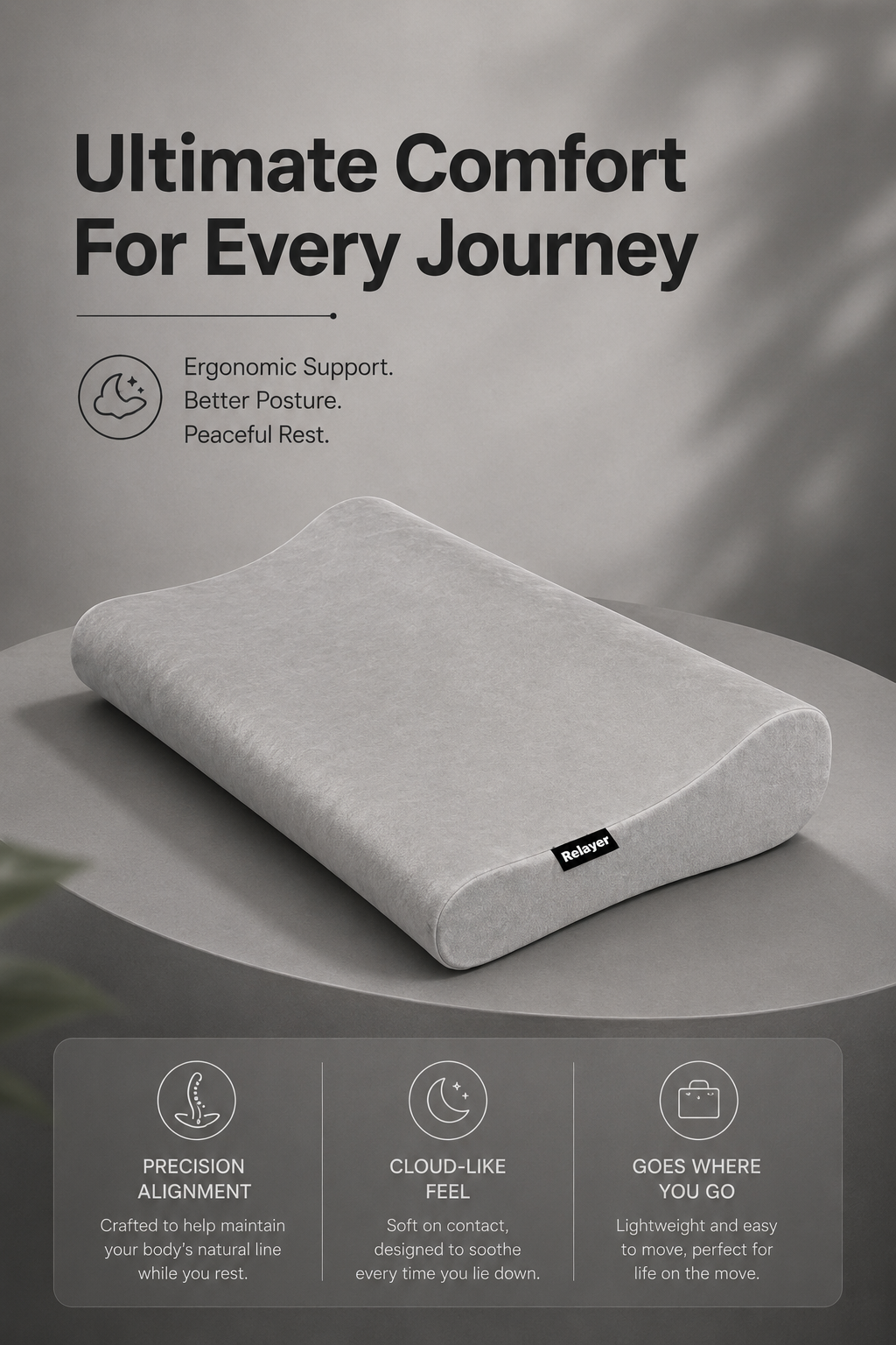 Orthopedic Contour Pillow for Neck & Shoulder Support Relaxer