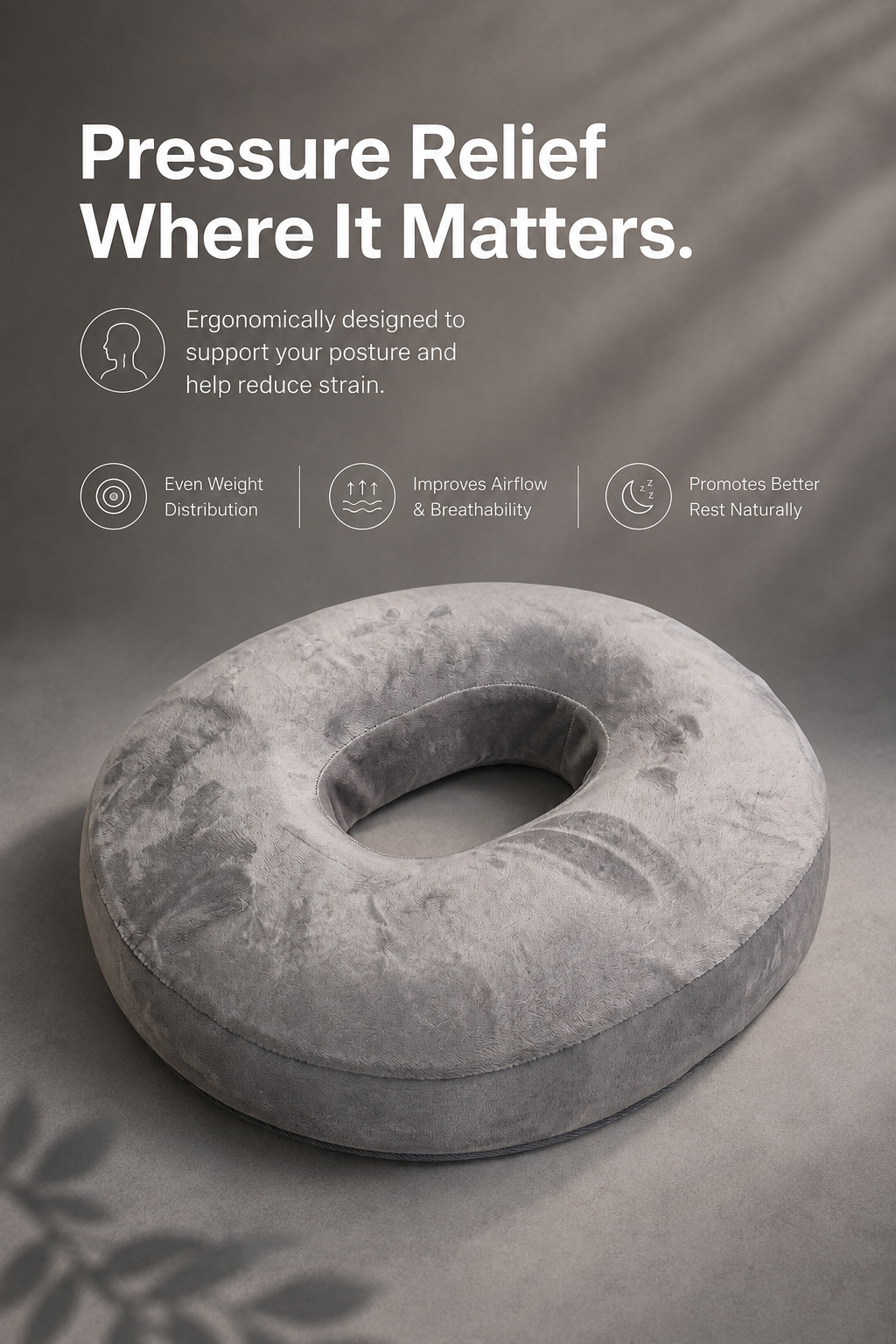 Orthopedic Donut Pillow for Tailbone Pain Relief Relaxer