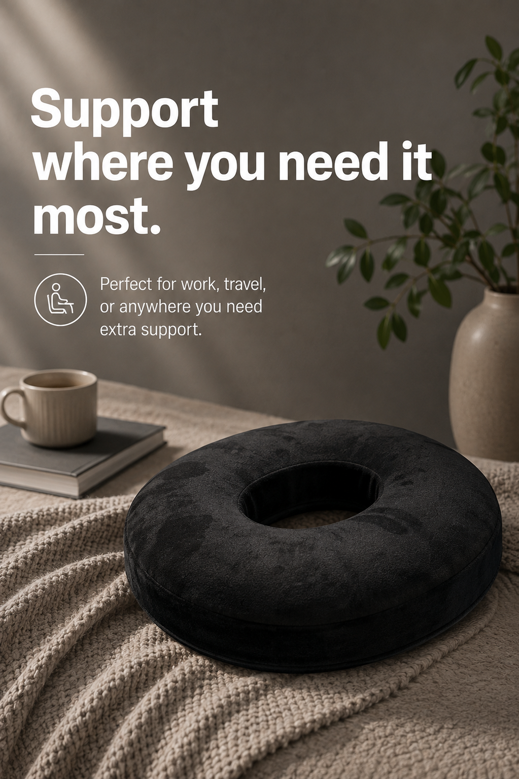 Orthopedic Donut Pillow for Tailbone Pain Relief Relaxer