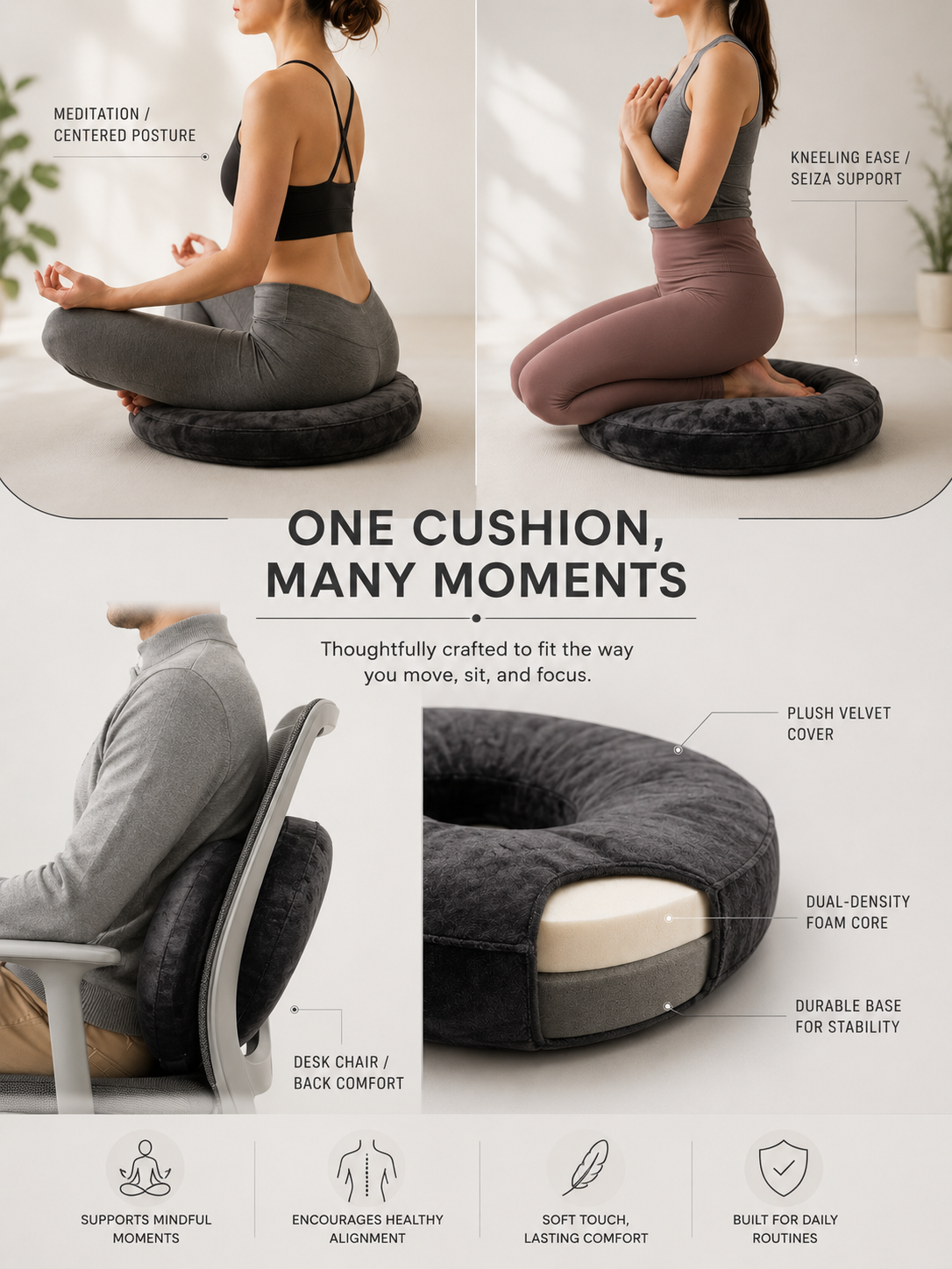 Orthopedic Donut Pillow for Tailbone Pain Relief Relaxer