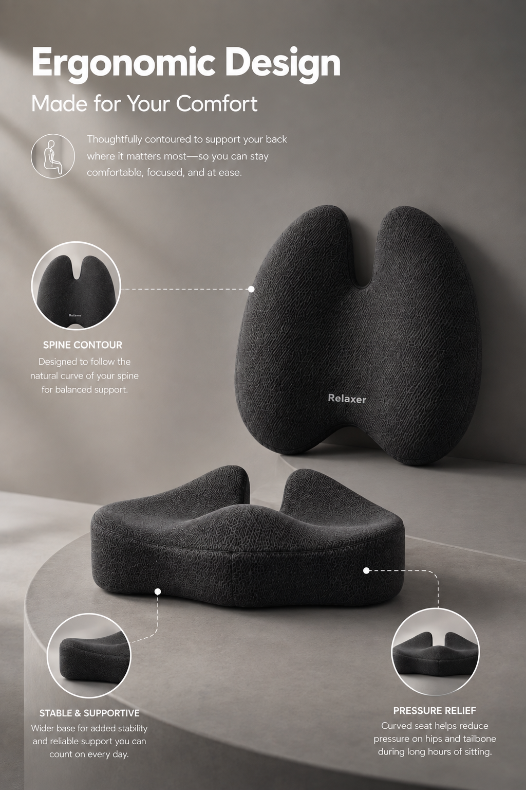 Orthopedic Ergonomic Support Bundle for Daily Comfort Relaxer