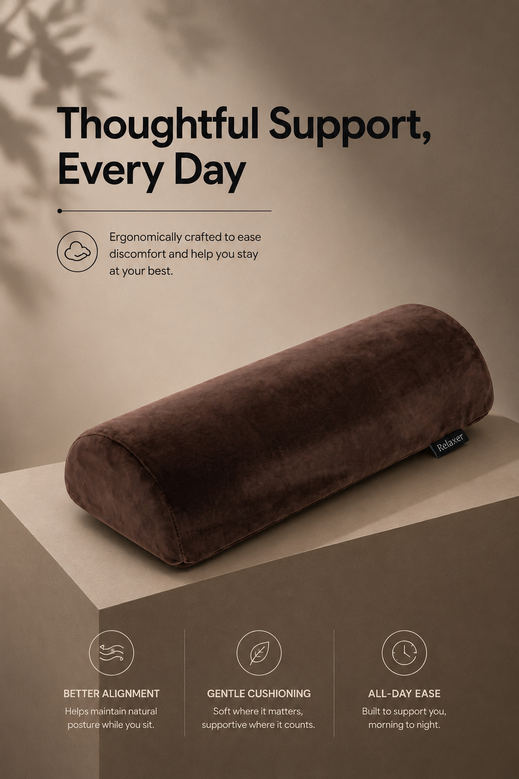 Orthopedic Half Moon Pillow for Neck, Back & Leg Support Relaxer