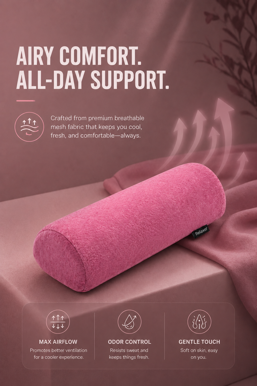 Orthopedic Half Moon Pillow for Neck, Back & Leg Support Relaxer