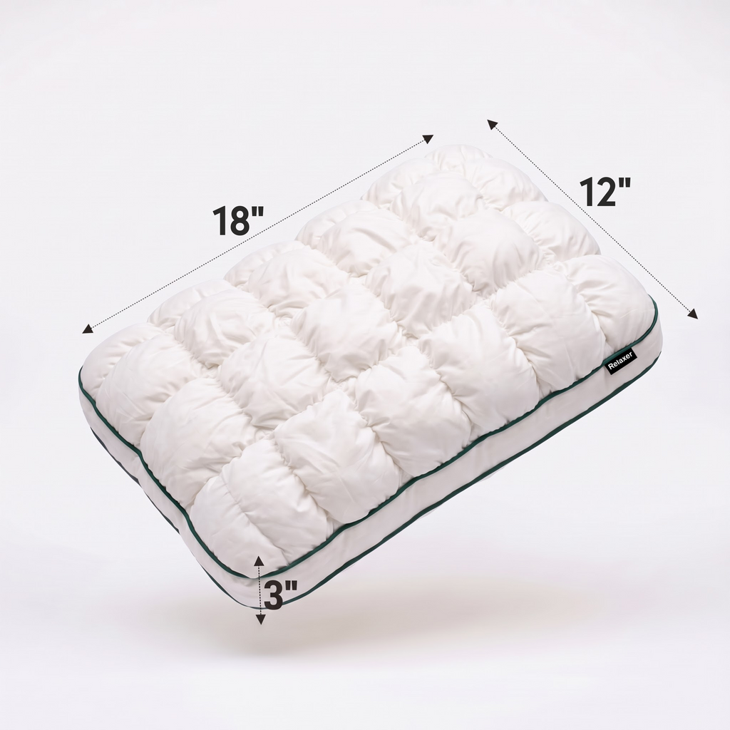 Orthopedic Kids Plush Pod Pillow for Side, Back & Stomach Sleepers | Ultra-Soft Quilted Cushion for Sleeping & Relaxation Relaxer