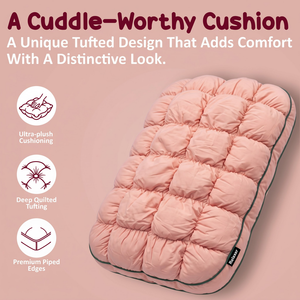 Orthopedic Kids Plush Pod Pillow for Side, Back & Stomach Sleepers | Ultra-Soft Quilted Cushion for Sleeping & Relaxation Relaxer