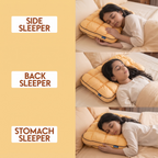 Orthopedic Kids Plush Pod Pillow for Side, Back & Stomach Sleepers | Ultra-Soft Quilted Cushion for Sleeping & Relaxation Relaxer