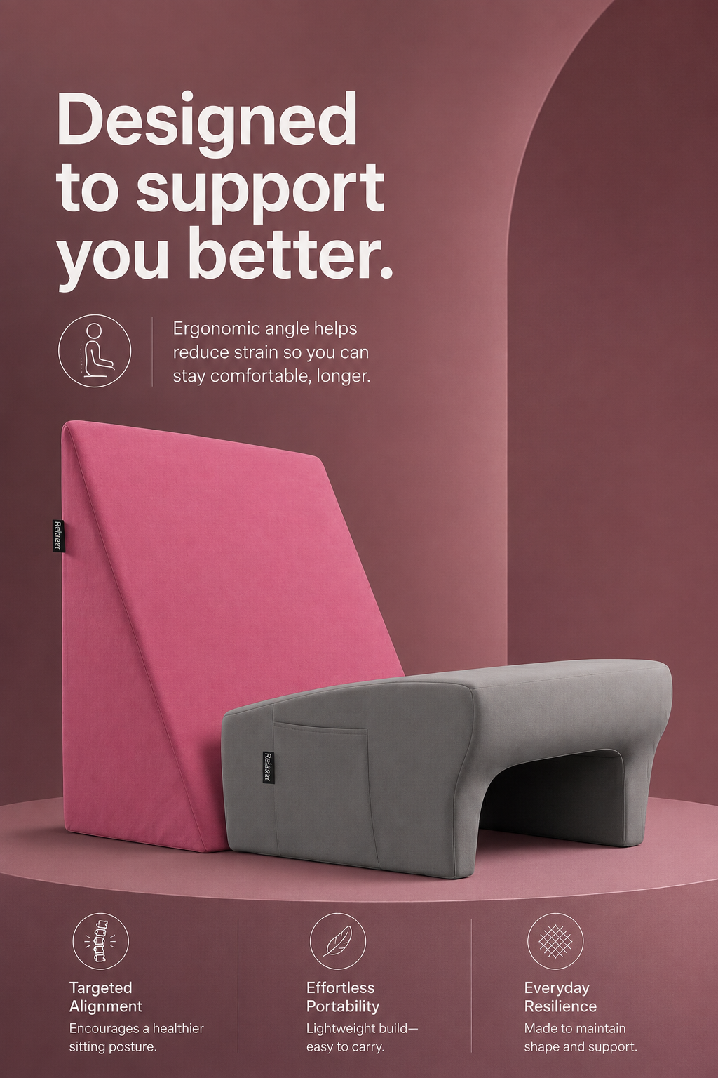 Orthopedic Lap Desk Pillow Combo for Work & Reading Relaxer