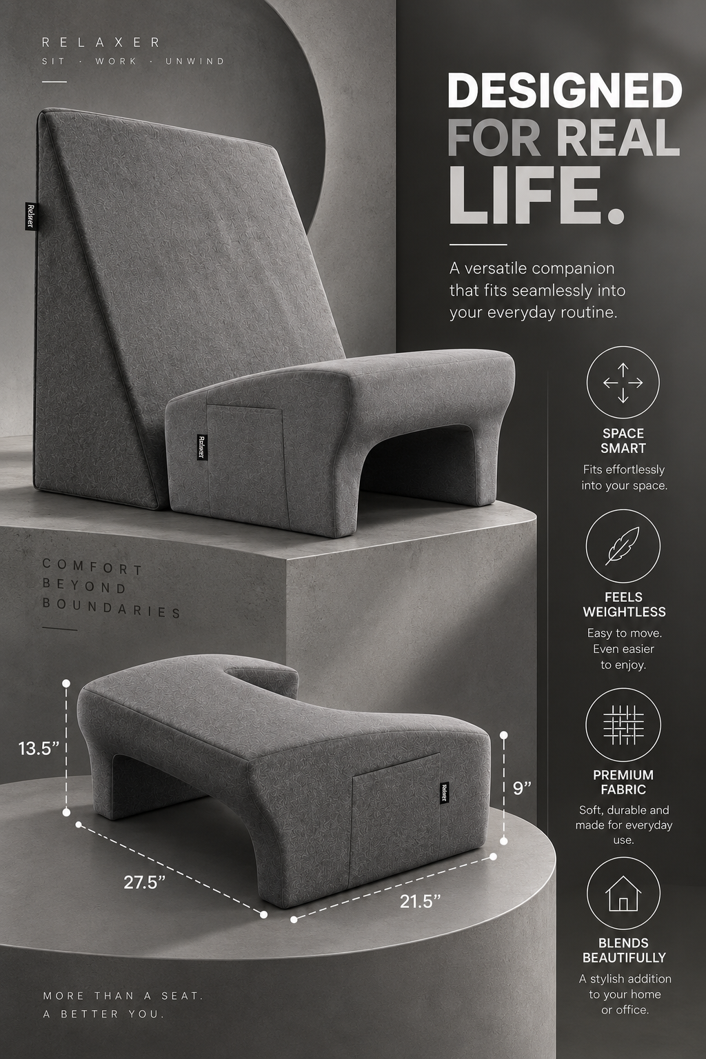 Orthopedic Lap Desk Pillow Combo for Work & Reading Relaxer