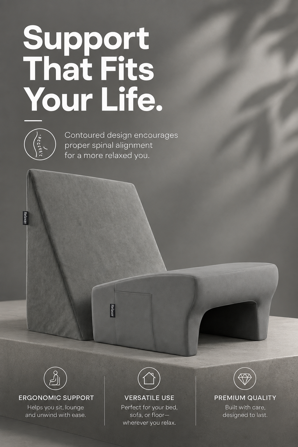 Orthopedic Lap Desk Pillow Combo for Work & Reading Relaxer