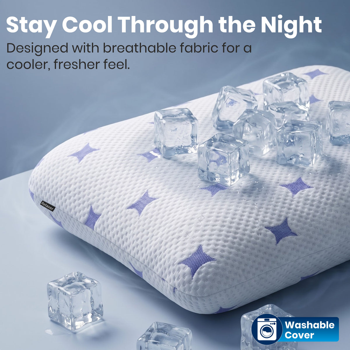 Orthopedic Latex Pillow for Head & Neck Support | Cooling Cool-Tec Fabric, Breathable Relaxer